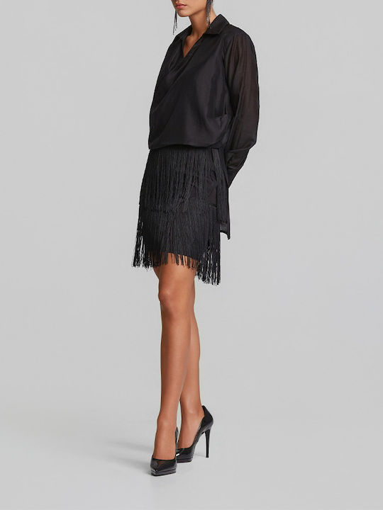 High Waist Mini Skirt Black