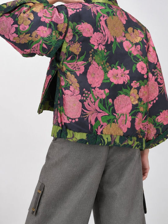 Psophia Kurzes Damen Blazer Blumen