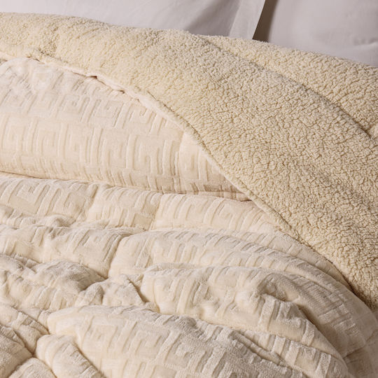 Das Home Sherpa Comforter Single 160x220 cm Taupe