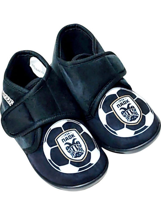 Schwarze Kinderhausschuhe