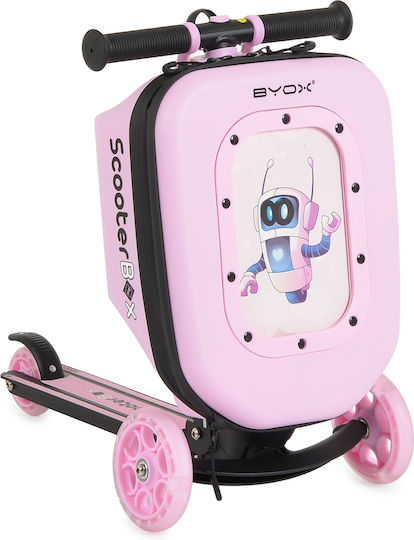 Byox Детска Тротинетка 2in1 ScooterBox с Три Колела за 2+ Годишни Розова