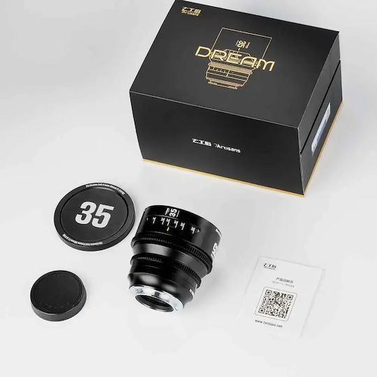 7artisans Full Frame Camera Lens Dream Cine 35mm T1.5 E Wide Angle for Sony E Mount Black