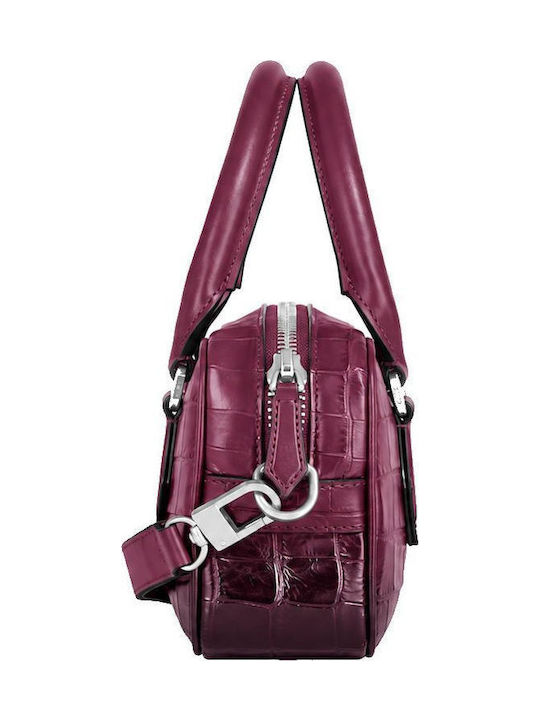Leather Men's Shoulder / Crossbody Bag Burgundy