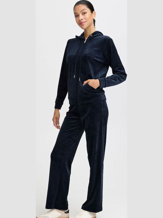 Set Trening Dama Catifea Albastru Marin