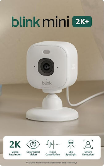 Blink Mini 2K+ 2 Drahtlose Kameras Kameraüberwachungssystem mit Bildschirm