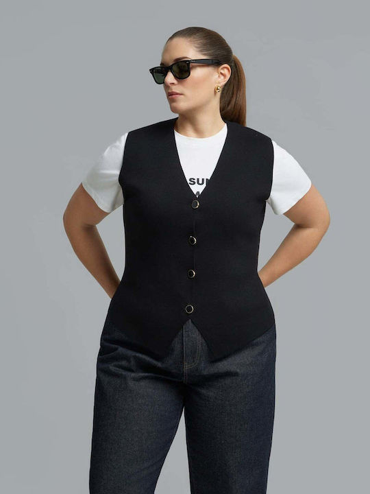 Дамско Черно Жилетка 8604.3004.1.Н-black