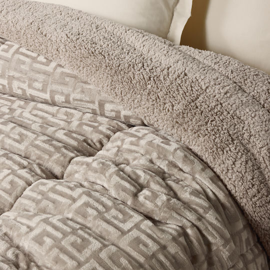 Das Home Sherpa Comforter Single 160x220 cm Taupe