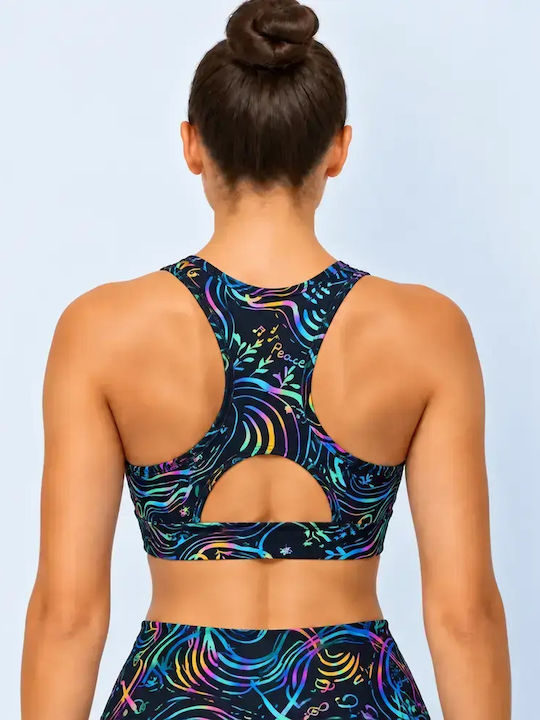 Women's Athletic Sports Bra Rainbow Night with Light Padding