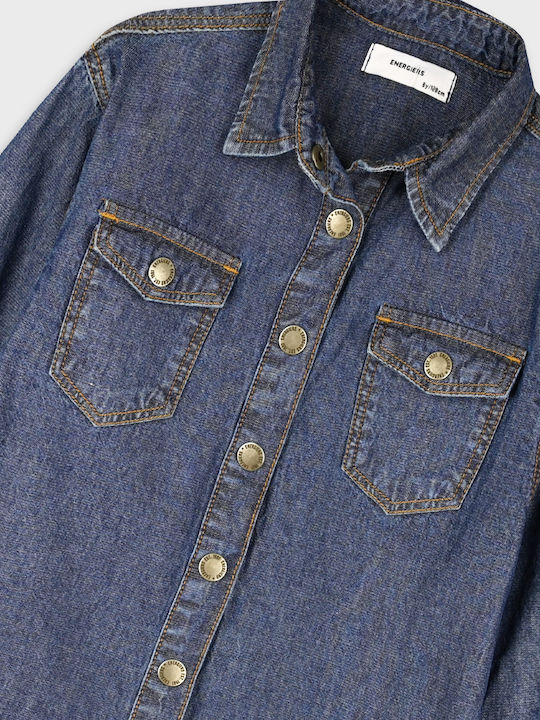 Kinderhemd Langärmelig Denim Schwarz Tzīn