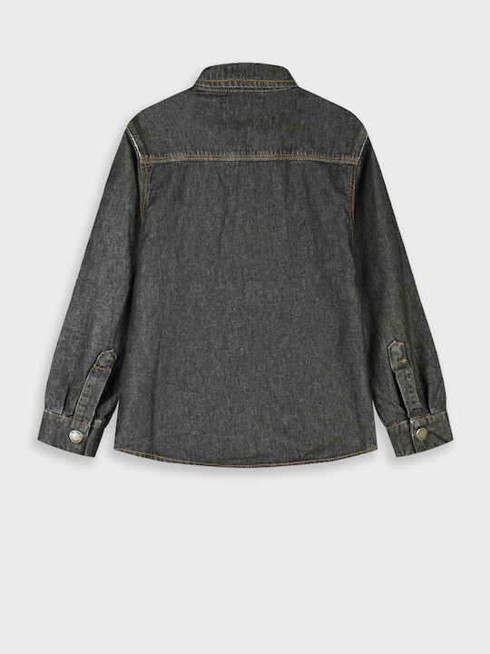 Kinderhemd Langärmelig Denim Schwarz Tzīn