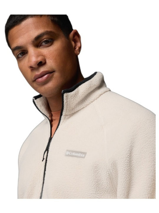 Men's Sherpa Cardigan Beige