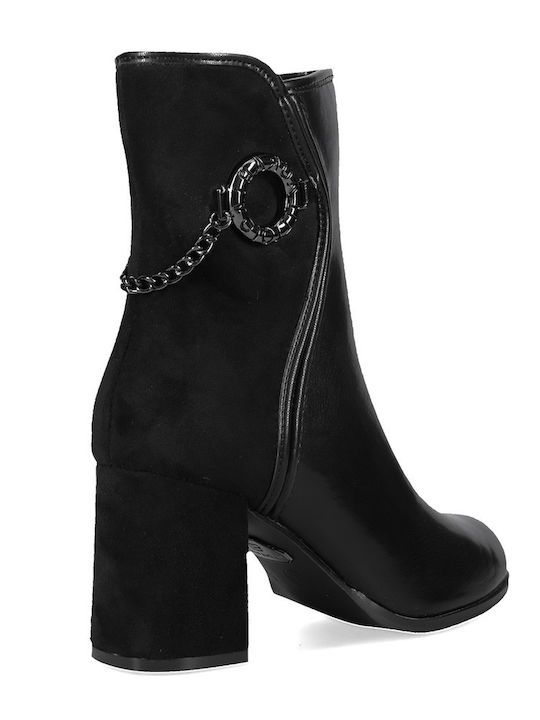 Wildleder Stiefeletten Damen Schwarz