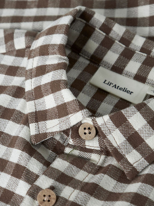Kids Checked Long-Sleeved Checked Shirt