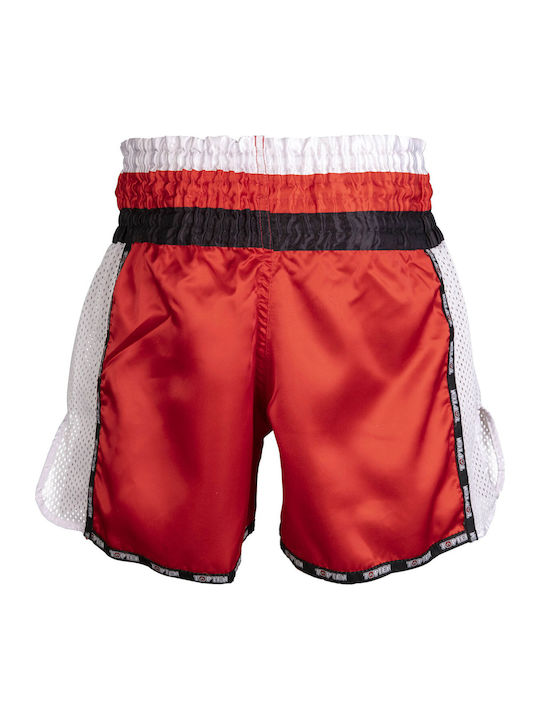 Kids Adult Kickboxing Shorts Red Top Ten Wako Star