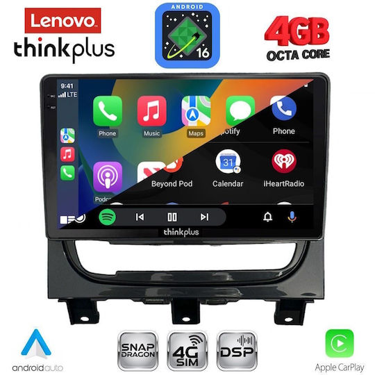 Lenovo Автомобилна Аудио Система за Fiat Strada 2012-2020 (Bluetooth/USB/Вграден Wi-Fi/GPS/Apple CarPlay/Android Auto) с Touch Screen 9"