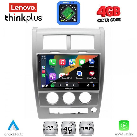 Lenovo Car Audio System for Jeep Cherokee / Liberty 2007-2014 Bluetooth USB WiFi GPS Apple CarPlay Android Auto with 10" Touch Screen