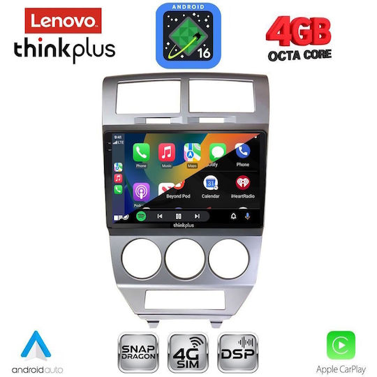 Lenovo Car Audio System Dodge Caliber 2006-2012 Bluetooth USB WiFi GPS Apple CarPlay Android Auto with 10" Touch Screen