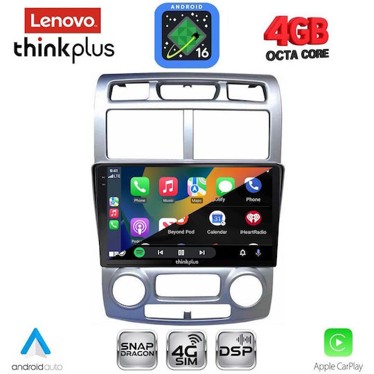 Lenovo Car Audio System for Kia Sportage 2004-2010 with Clima Bluetooth USB WiFi GPS Apple CarPlay Android Auto with 9" Touch Screen