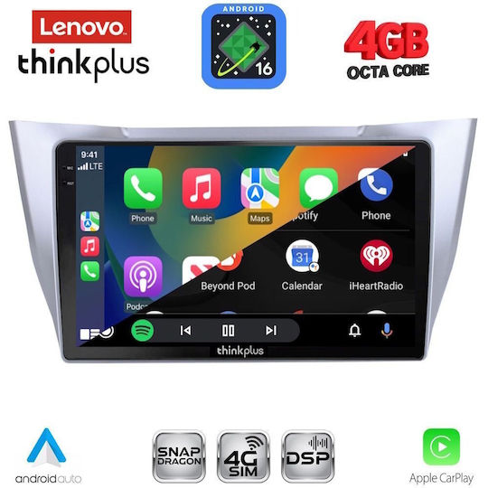 Lenovo Автомобилна Аудио Система за Lexus RX300 2003-2008 Bluetooth USB Вграден Wi-Fi GPS Apple CarPlay Android Auto с Touch Screen 10"