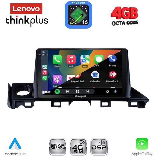 Lenovo Car Audio System for Mazda 6 2017-2020 Bluetooth USB WiFi GPS Apple CarPlay Android Auto with 9" Touch Screen