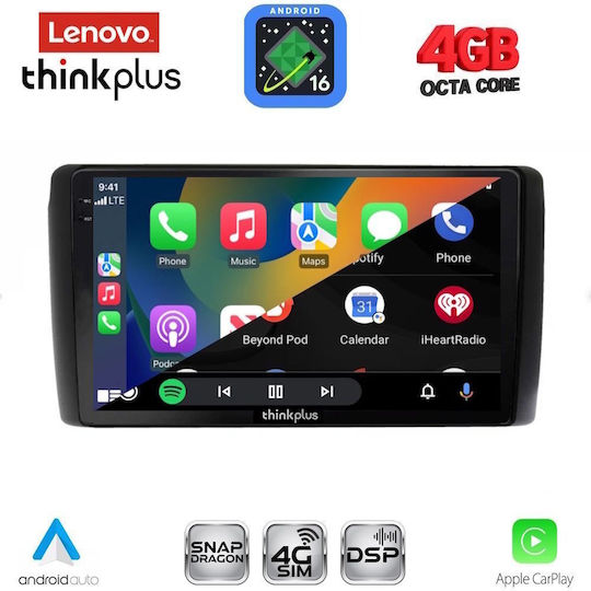 Lenovo Автомобилна Аудио Система за Nissan Leaf 2009-2017 (Bluetooth/USB/Вграден Wi-Fi/GPS/Apple CarPlay/Android Auto) с Touch Screen 9"