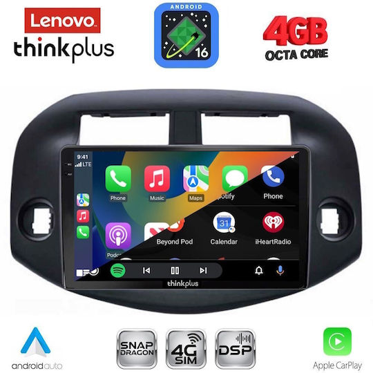 Lenovo Sistem Audio Auto Pentru Toyota RAV 4 2006-2012 Bluetooth USB Wi-Fi GPS Apple CarPlay Android Auto Cu Ecran Tactil 10"