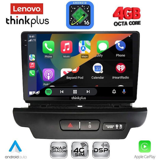 Lenovo Car Audio System for Kia Ceed / XCeed 2018-2022 (Bluetooth/USB/WiFi/GPS/Apple CarPlay/Android Auto) with 9" Touch Screen