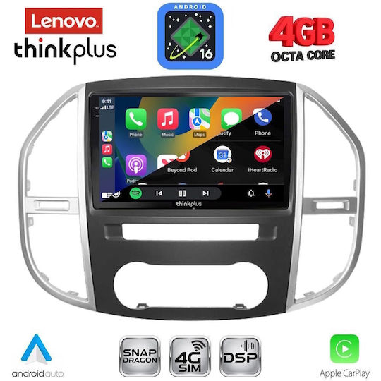 Lenovo Автомобилна Аудио Система за Mercedes-Benz Vito / Viano 2015-2024 (Bluetooth/USB/Вграден Wi-Fi/GPS/Apple CarPlay/Android Auto) с Touch Screen 10"
