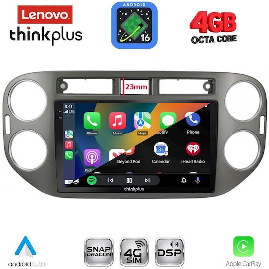 Lenovo Car Audio System for Volkswagen Tiguan 2011-2016 with Clima Bluetooth USB WiFi GPS Apple CarPlay Android Auto with 9" Touch Screen