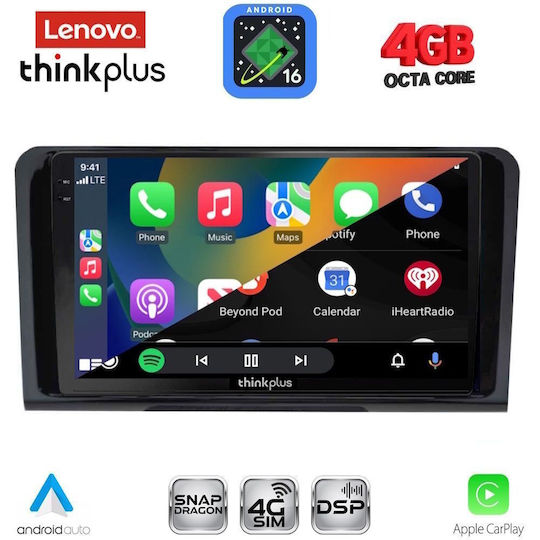 Lenovo Car Audio System for Mercedes-Benz ML / GL Class 2005-2011 Bluetooth USB WiFi GPS Apple CarPlay Android Auto with 9" Touch Screen