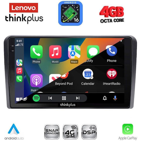 Lenovo Sistem Audio Auto pentru Ford Transit Custom / Tourneo Custom 2019-2025 (Bluetooth/USB/Wi-Fi/GPS/Apple CarPlay/Android Auto) cu Ecran Tactil 10"