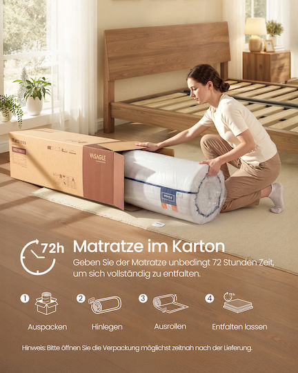 Vasagle Double-Sided Memory Foam Double Mattress 140x200x16cm