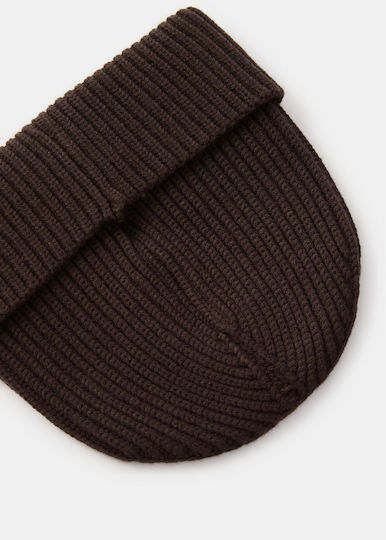 Unisex Beanie Strickmütze in Braun Farbe