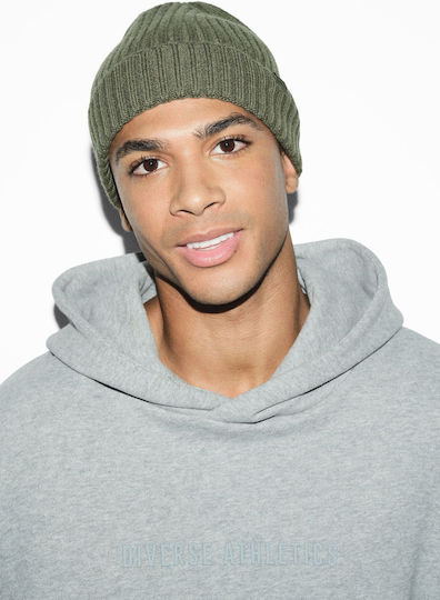 Beanie Unisex Knitted Beanie in Khaki Colour