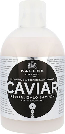 Kallos Caviar Restorative Shampoos Reconstruction/Nourishment & Smoothing for Fragile, Αντι-Θραύση Hair 1000ml
