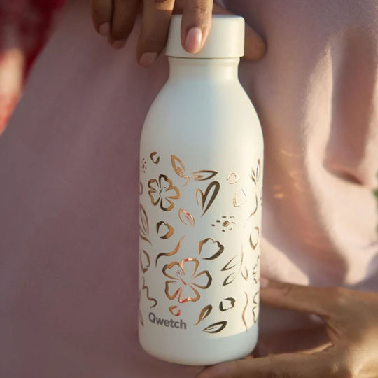 Qwetch Бутилка Термос Неръждаема Стомана / Пластмаса / Алуминий Без BPA 500ml Qwetch Бежов