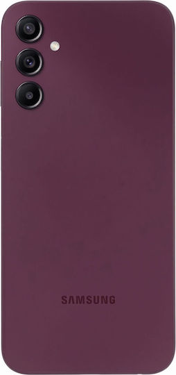 Clappio Капак За Батерия Samsung Galaxy A14 5G Лепило За Обектив Червен