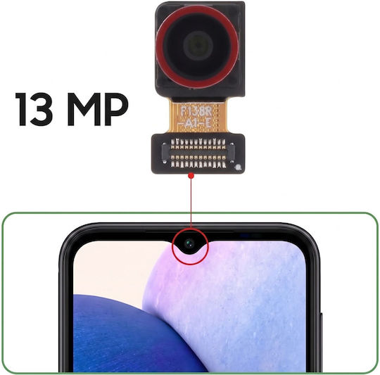 Clappio Frontkamera Samsung Galaxy A14 5G Ersatzmodul 13 MP Schwarz