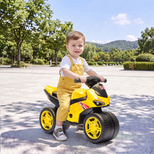 Aiyaplay Convertible Tricycle with Parental Handle for 18-36 Months Yellow