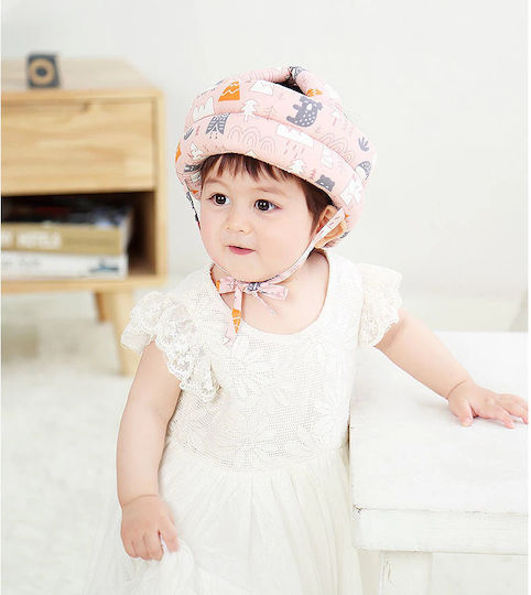 Protecție pentru cap din material textil în culoare roz