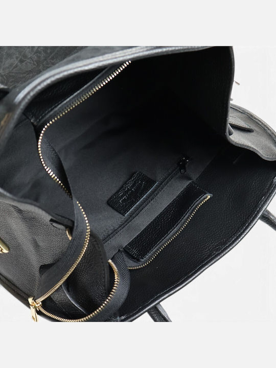 Leather Women's Tote Bag Suede Black