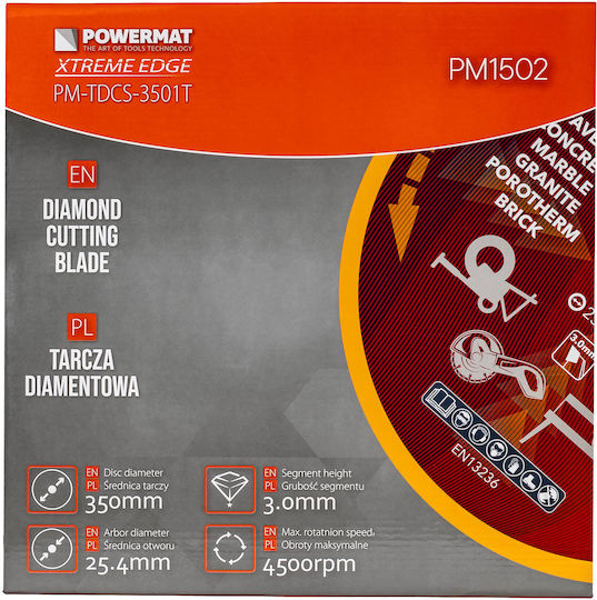 Powermat Powermat Schleifscheiben Für Baumaterialien Mit 24 Klinge 350mm