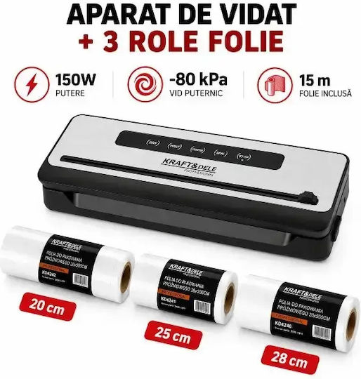Kraft & Dele Sigilatoare cu Vid Externă cu Lungimea de Sigilare Maximă 320mm