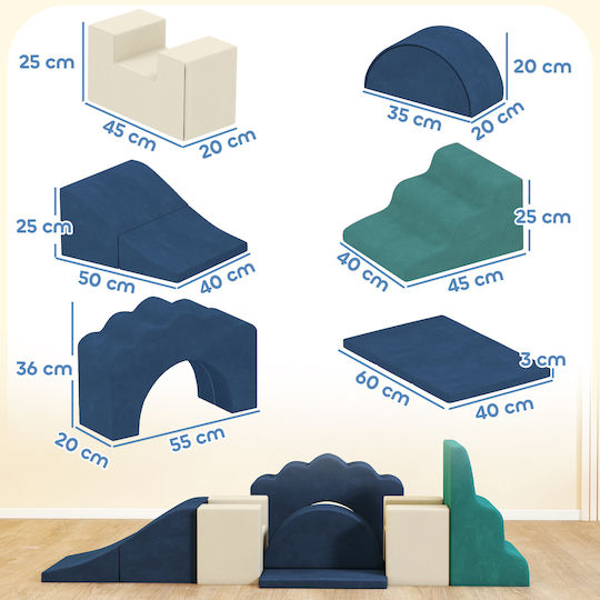 Aiyaplay Soft Climbing Bricks Blue for 3+ Years