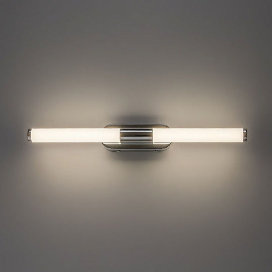 Rabalux Modern Bathroom Wall Lamp with Integrated LED and Natural White Light Silver