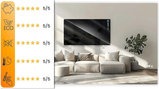 Berdsen Infrarot-Heizpaneel Wand Glas 720W Beige 120x60cm