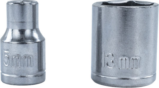 Powermat Ключ с тресчотка и вложки 1\4" 38 бр