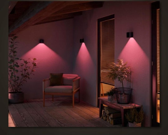 Philips Resonate Wandmontiertes Außenstrahler LED IP44 8W mit Warmweißem Licht 13x13x22cm