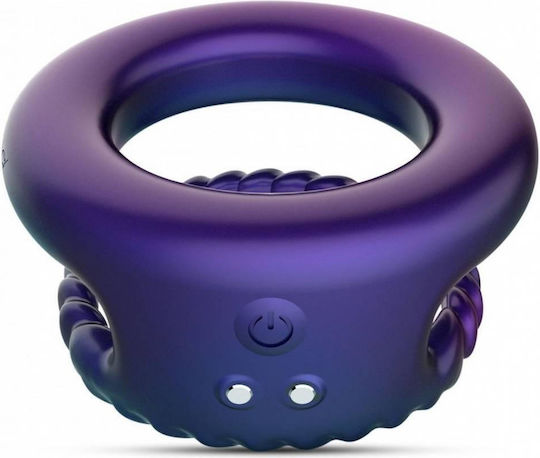 Hueman Vibrating Purple Cock & Testicles Ring