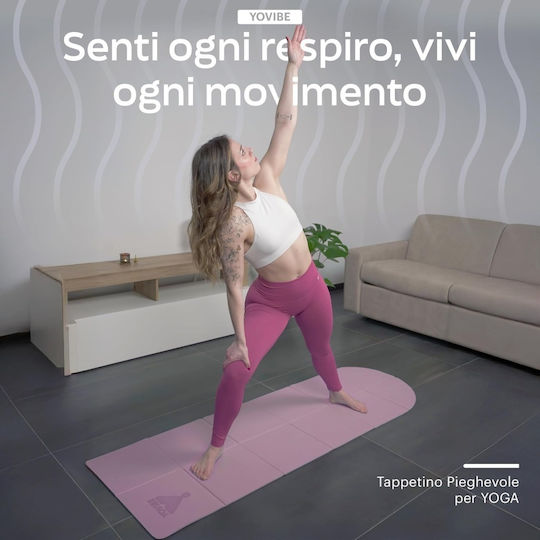 Saltea Pliabilă Pilates Roz (183x60cm)